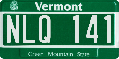 VT license plate NLQ141