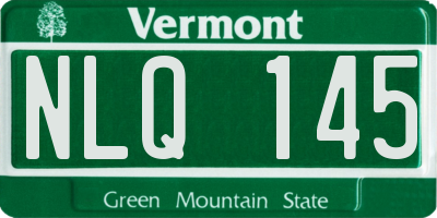 VT license plate NLQ145