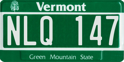 VT license plate NLQ147