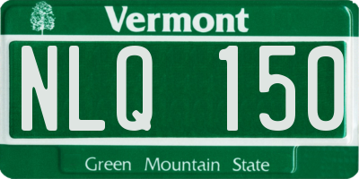 VT license plate NLQ150