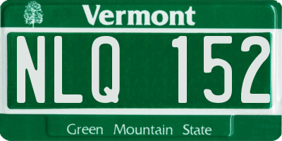 VT license plate NLQ152