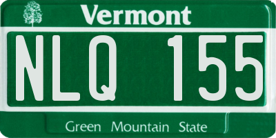 VT license plate NLQ155
