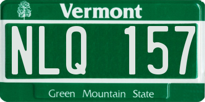 VT license plate NLQ157