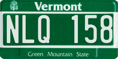 VT license plate NLQ158