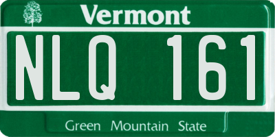 VT license plate NLQ161