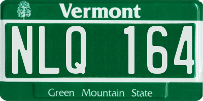 VT license plate NLQ164