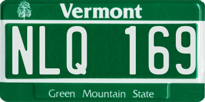 VT license plate NLQ169