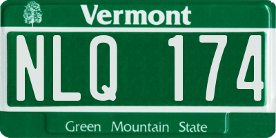 VT license plate NLQ174