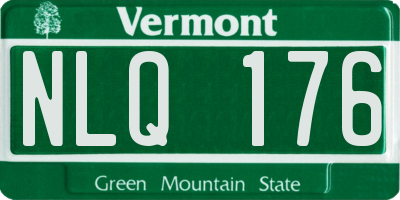 VT license plate NLQ176