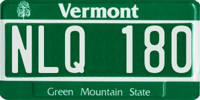 VT license plate NLQ180