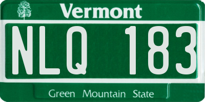 VT license plate NLQ183