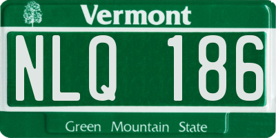 VT license plate NLQ186