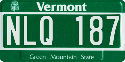 VT license plate NLQ187
