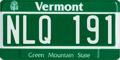 VT license plate NLQ191