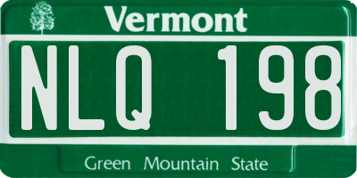 VT license plate NLQ198