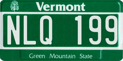 VT license plate NLQ199