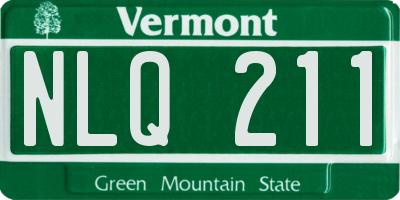 VT license plate NLQ211