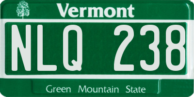 VT license plate NLQ238