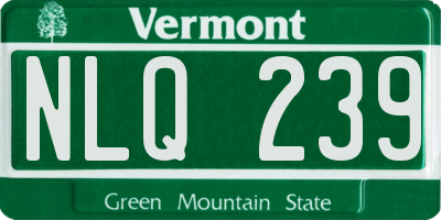 VT license plate NLQ239