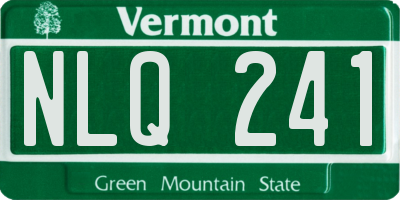 VT license plate NLQ241
