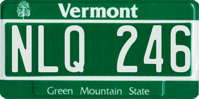 VT license plate NLQ246