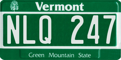 VT license plate NLQ247