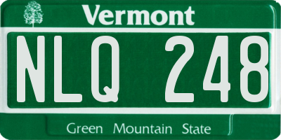 VT license plate NLQ248