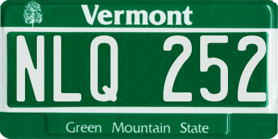 VT license plate NLQ252