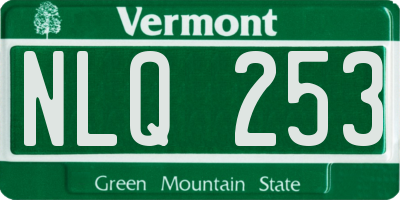 VT license plate NLQ253