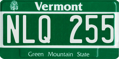 VT license plate NLQ255
