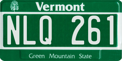 VT license plate NLQ261