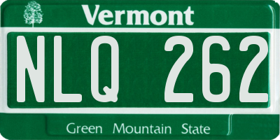 VT license plate NLQ262