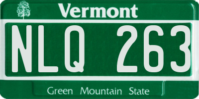 VT license plate NLQ263