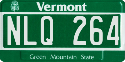 VT license plate NLQ264