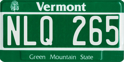 VT license plate NLQ265