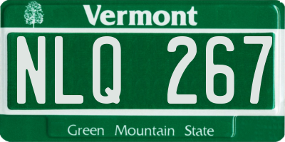 VT license plate NLQ267