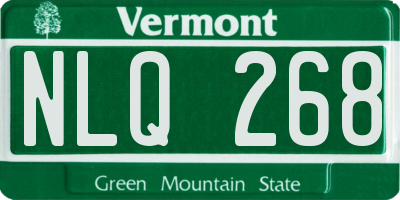 VT license plate NLQ268
