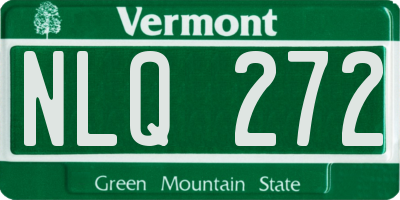 VT license plate NLQ272