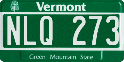 VT license plate NLQ273