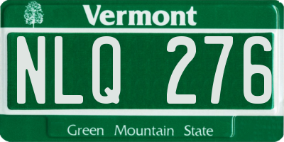 VT license plate NLQ276