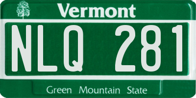 VT license plate NLQ281