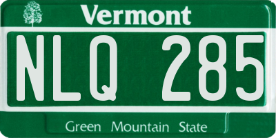 VT license plate NLQ285