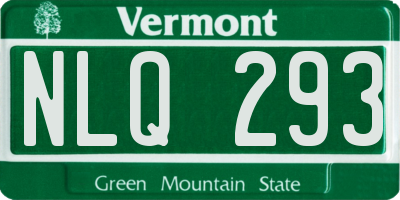 VT license plate NLQ293