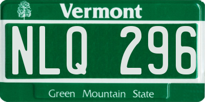 VT license plate NLQ296