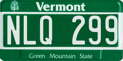 VT license plate NLQ299