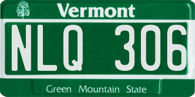 VT license plate NLQ306