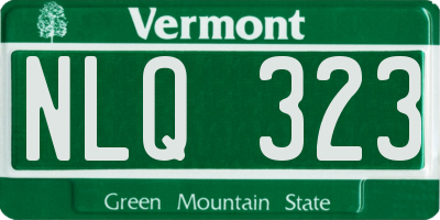 VT license plate NLQ323