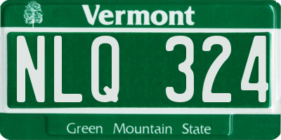 VT license plate NLQ324