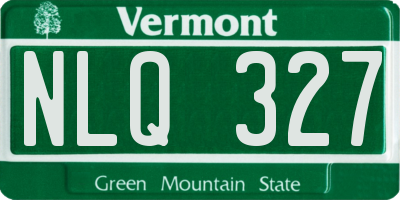 VT license plate NLQ327