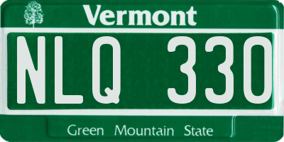 VT license plate NLQ330
